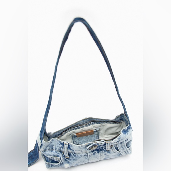 BLOGGERS FAV ZARA PATCHWORK DENIM SHOULDER BAG - Picture 10 of 10